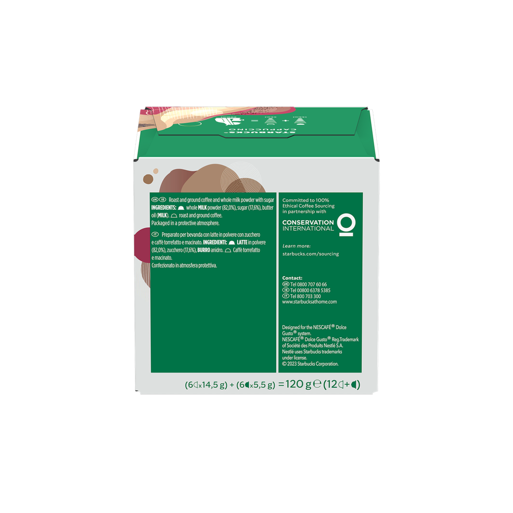 Coffee Capsules Starbucks "Caramel Macchiato" (for NESCAFÃ Dolce Gusto Coffee Machines), 6 + 6 Pcs.