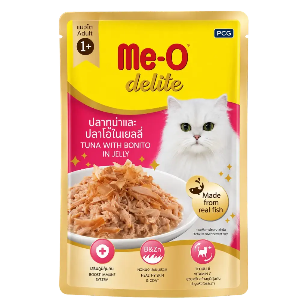 Me-O Delite Tuna With Bonito In Jelly (Pouch) 70G