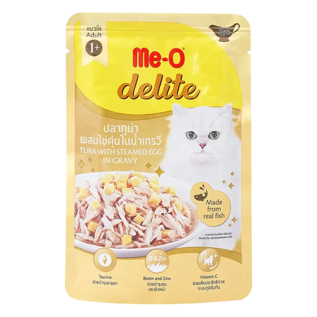 Me-O Delite Tuna With Steamed Egg In Gravy (Pouch) 70G