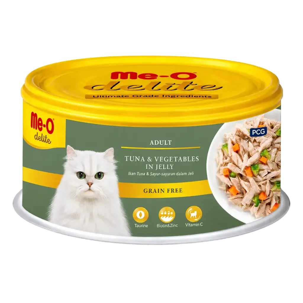 Me-O Delite Tuna With Vegetables In Jelly (Can) 80G