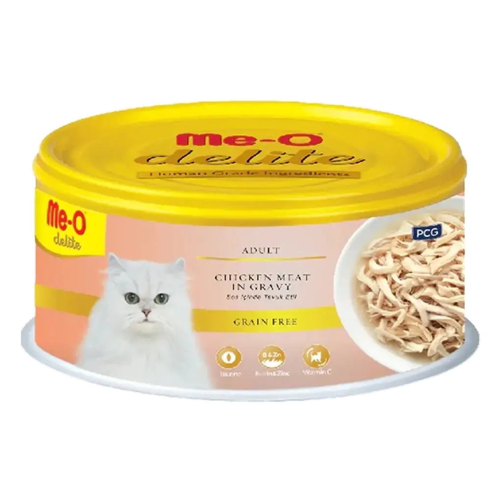 Me-O Delite Chicken Flake In Gravy (Can) 80G