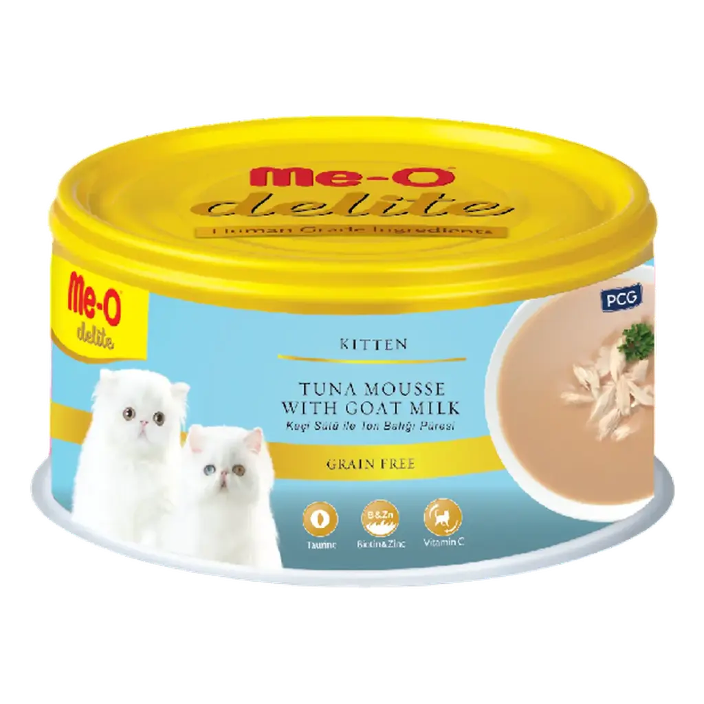Me-O Delite Tuna Mousse With Goat Milk (Can) 80G