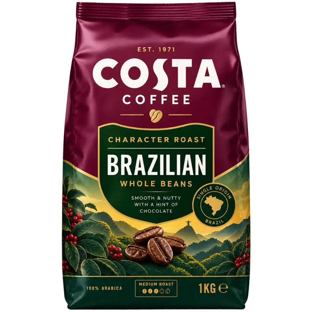 Costa Character Roast Brazilian Whole Beans 1KG