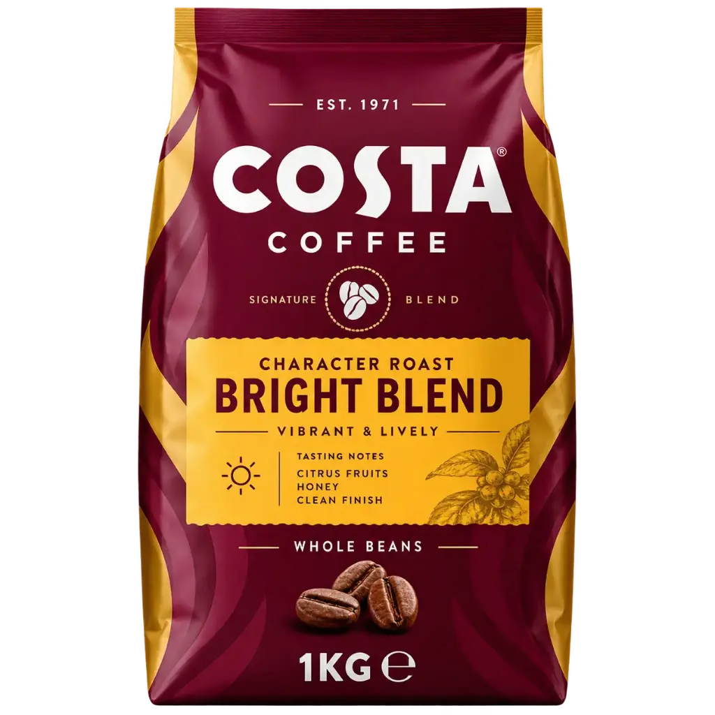 Costa Character Roast Bright Blend Whole Beans 1KG