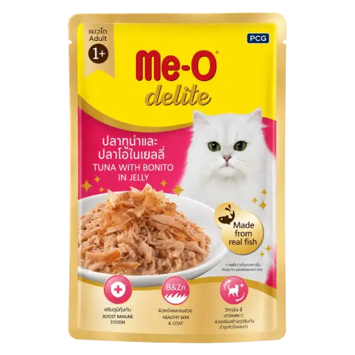 [ADZ008010] Me-O Delite Tuna With Bonito In Jelly (Pouch) 70G