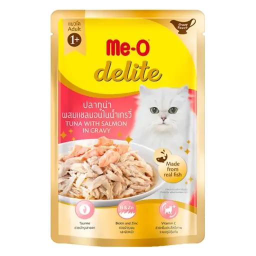 [ADZ008014] Me-O Delite Tuna With Salmon In Gravy (Pouch) 70G