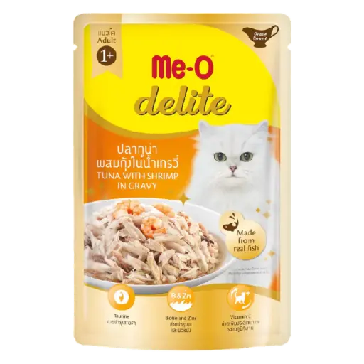 [ADZ008015] Me-O Delite Tuna With Shrimp In Gravy (Pouch) 70G