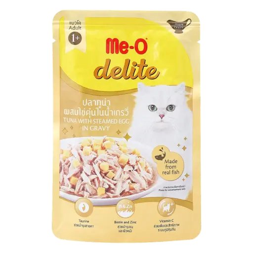 [ADZ008016] Me-O Delite Tuna With Steamed Egg In Gravy (Pouch) 70G