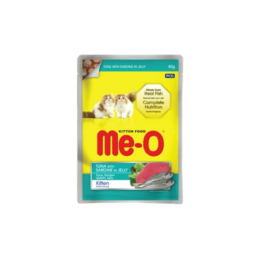 [ADZ008026] Me-O Tuna With Sardine In Jelly (Pouch) 80G