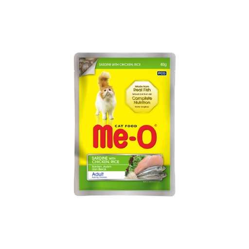[ADZ008029] Me-O Cat Sardine With Chicken And Rice (Pouch) 80G