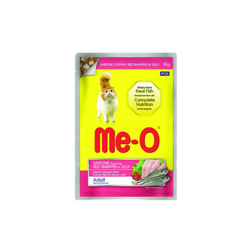 [ADZ008032] Me-O Sardine With Red Snapper In Jelly (Pouch) 80G