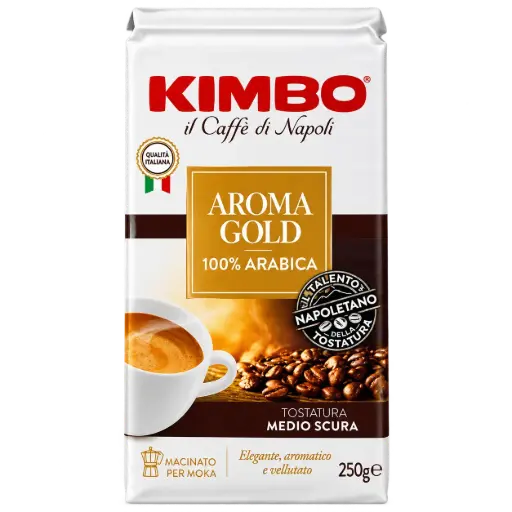 [ADZ005021] Kimbo Gold 100% Arabica Ground Coffee 250G